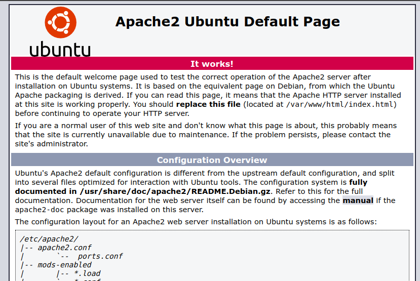 Create a web page using apache2 on ubuntu
